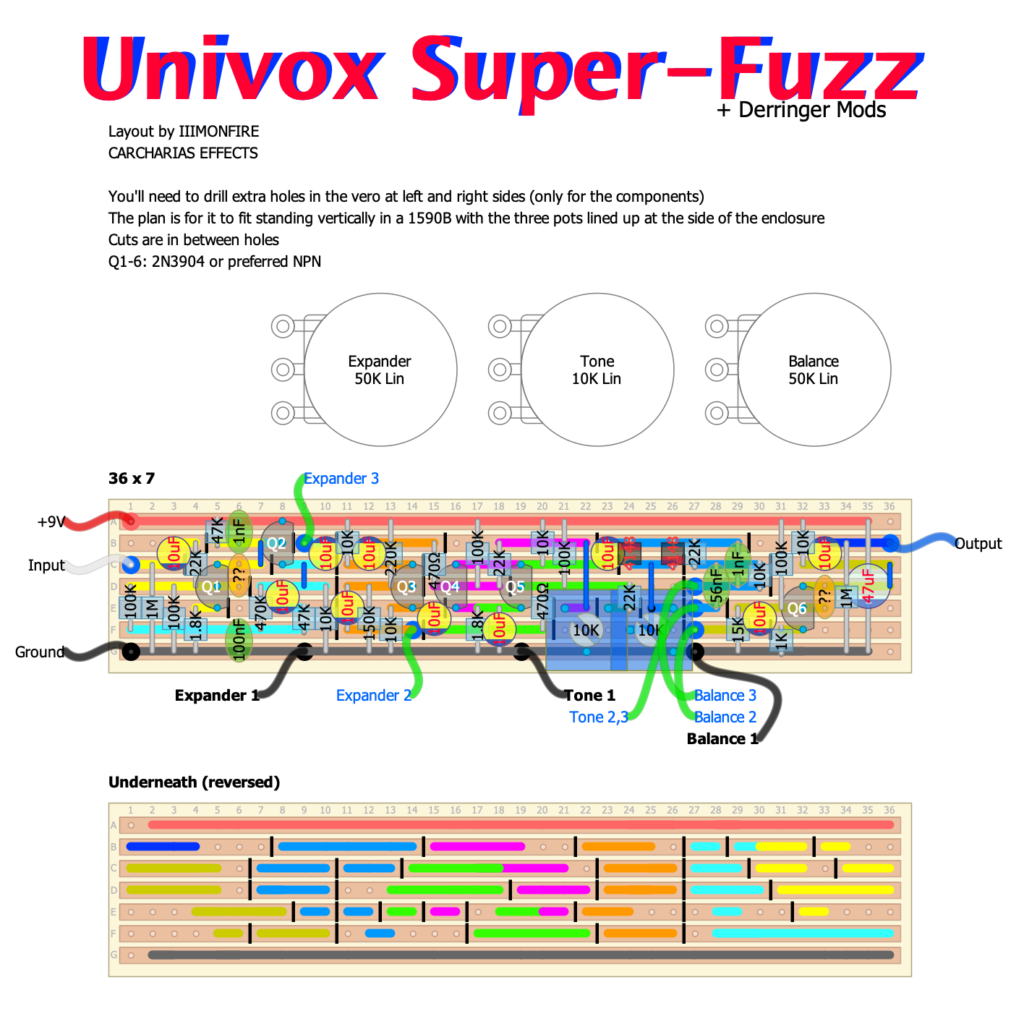 Univox Super-Fuzz DIY Layout and Build Report - Carcharias Effects