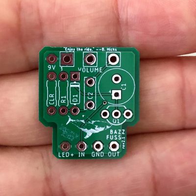 Bazz Fuss V2 PCB DIY fuzz pedal project top third batch